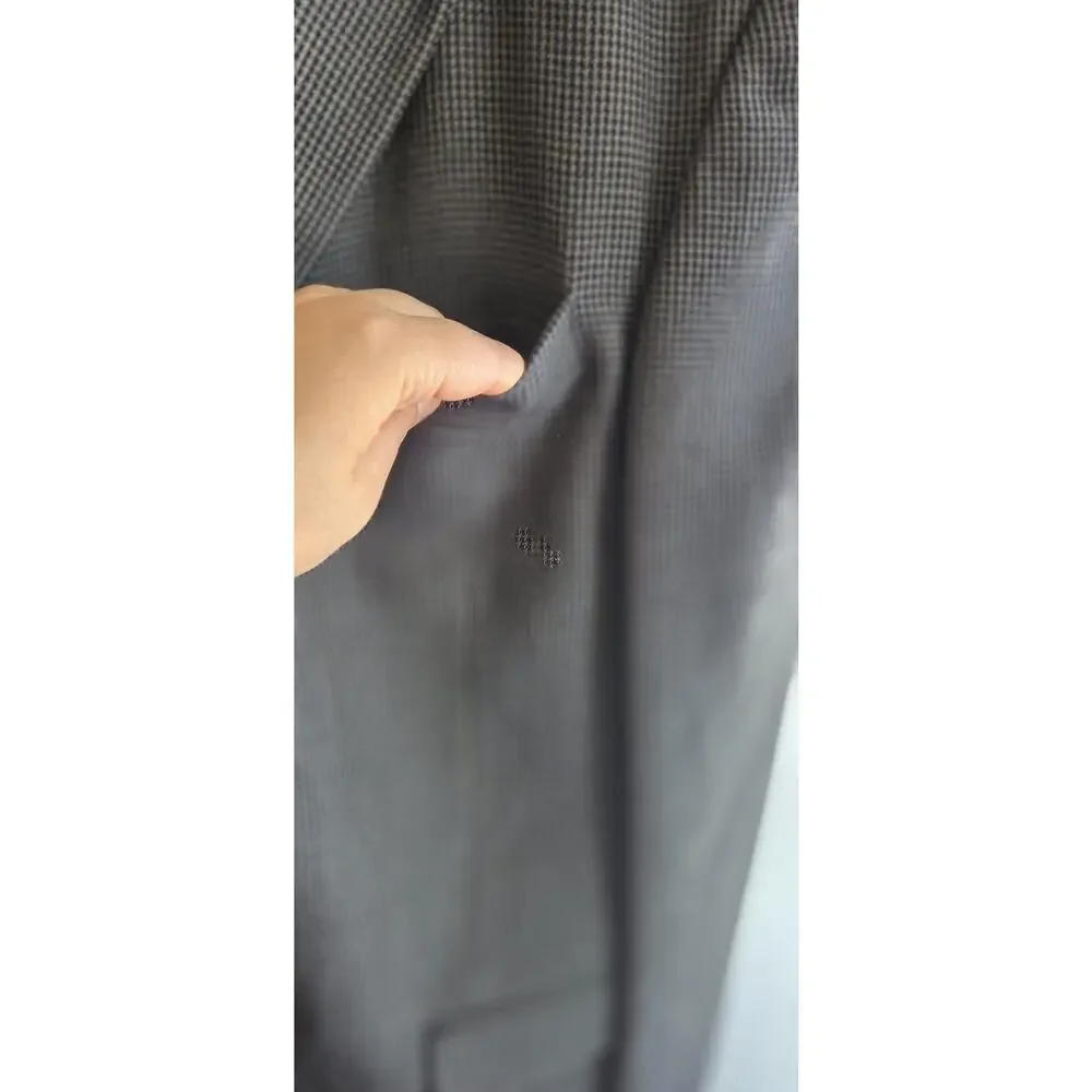 Vintage Oscar De La Renta 3Button Wool Blazer Sport Coat Jacket Men's Gray 44L